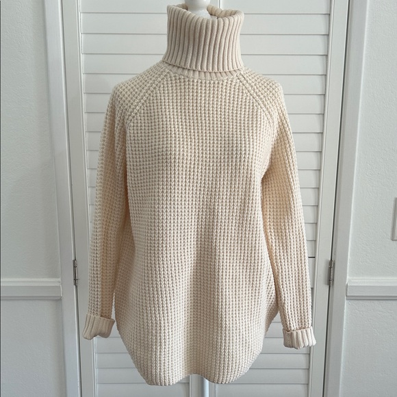 Hatch Sweaters - Hatch Maternity The Waffle Turtleneck Wool Sweater Petite